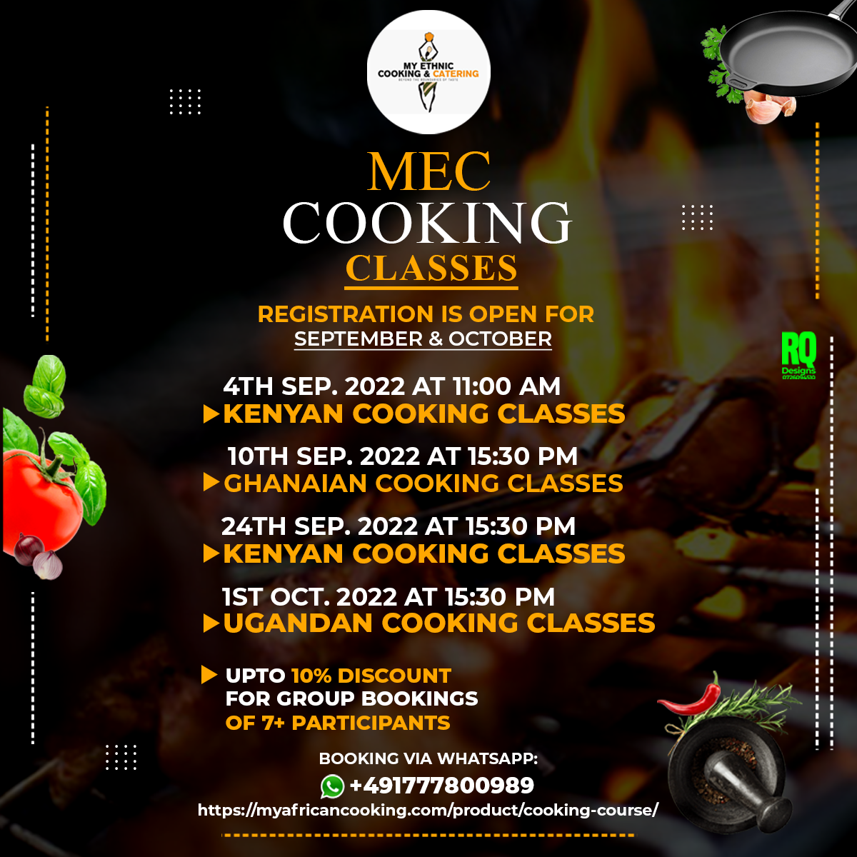 Cooking class poster